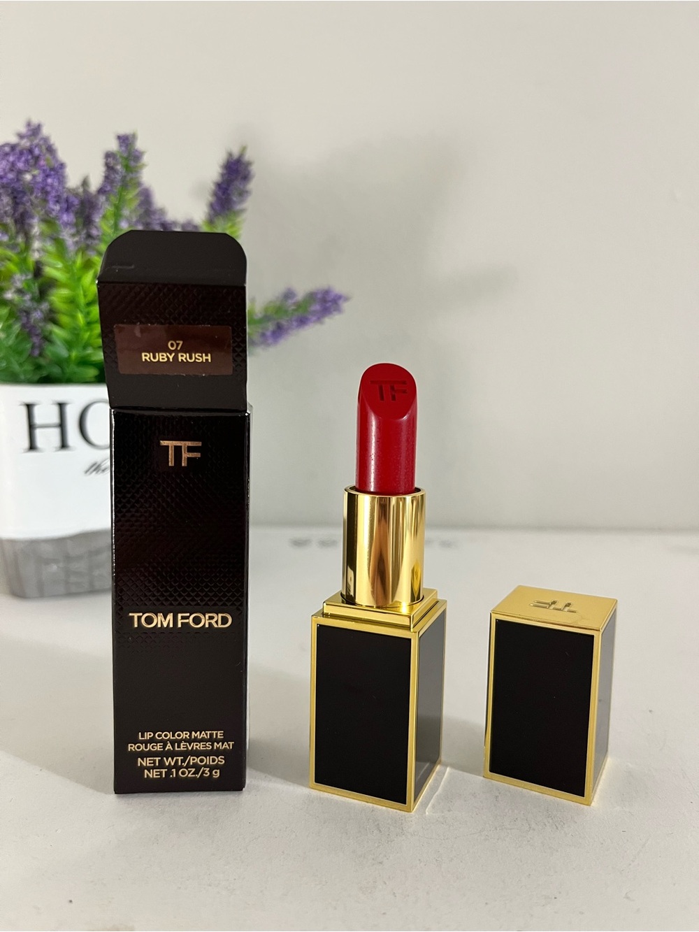 07 Ruby Rush ~ Tom Ford Lip Color Matte Lipstick, Full Size, 0.1 OZ / 3 g